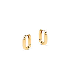 Bella Mini Rectangular Gold Earrings