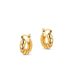 Bella Textured Hoop Earrings
