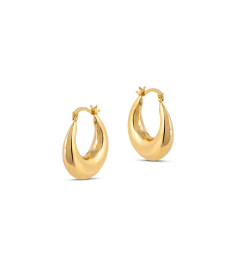 Lola Large Moon Hoop Earrings