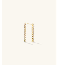 Bezel Lab Grown Diamond Tennis Earrings