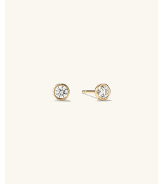 Bezel Round Lab Grown Diamond Studs 0.5 ct