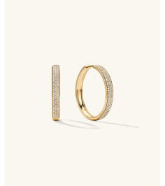 Bold Pavé Diamond Large Hoops Bold Pavé Diamond Large Hoops