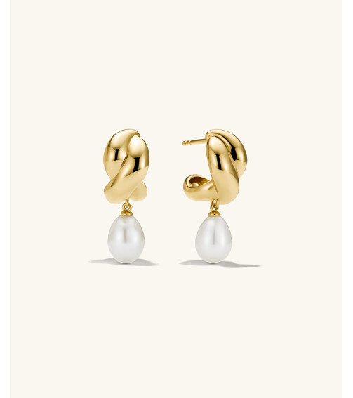 Brioche Pearl Drop Earring