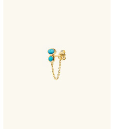 Bronte Turquoise Chain Stud