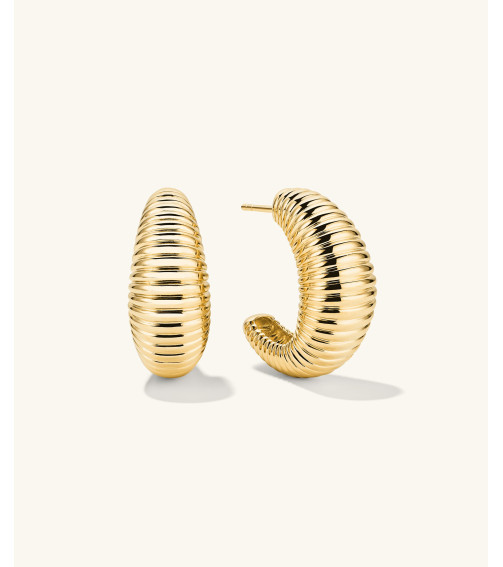 Dôme Texture Large Hoops