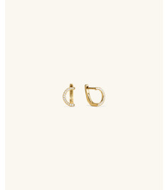 Gloria Pavé Diamond C Hoops