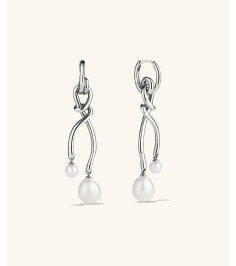 Loose Knot Pearl Earrings