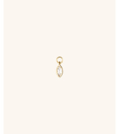 Marquise Gemstone Hoop Charm