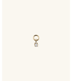 Mini Pear Diamond Hoop Charm