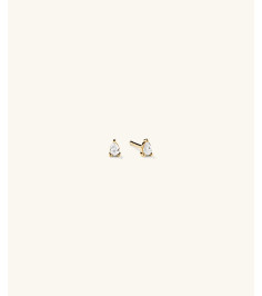 Mini Pear Diamond Studs