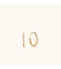 Pavé Diamond Huggie Hoops