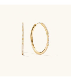 Pavé Diamond Large Hoops