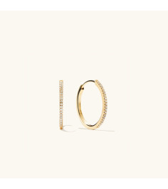 Pavé Diamond Medium Hoops