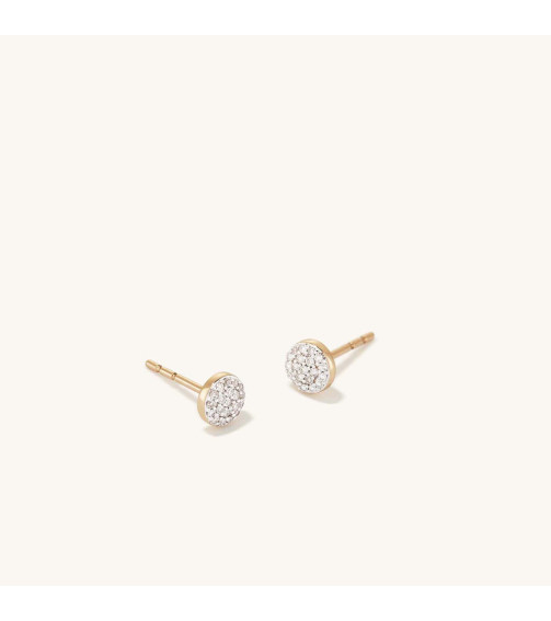 Pavé Diamond Round Studs