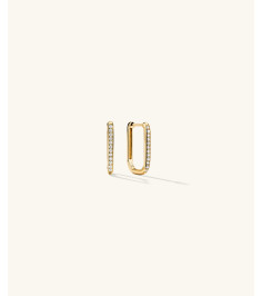 Pavé Diamond Small U Hoops