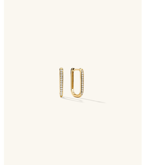 Pavé Diamond Small U Hoops