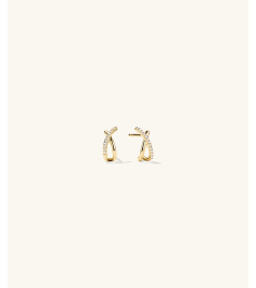 Pavé Diamond X Studs