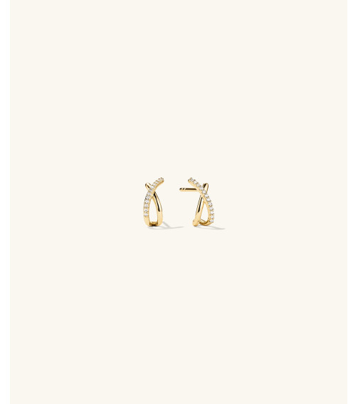 Pavé Diamond X Studs