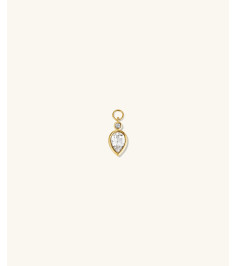 Pear Cut Gemstone Hoop Charm