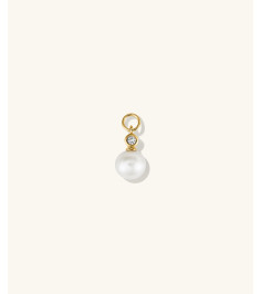 Pearl Gemstone Hoop Charm