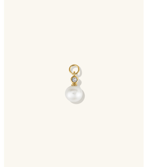 Pearl Gemstone Hoop Charm