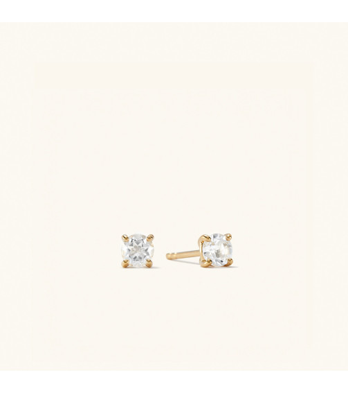 Round Topaz Studs