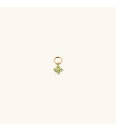 Single Gemstone Cluster Hoop Charm