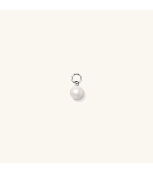 Single Pearl Hoop Charm