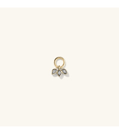 Single Triple Marquise Diamond Hoop Charm