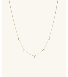 Baguette Lab Grown Diamond Station Necklace Baguette Lab Grown Diamond Station Necklace