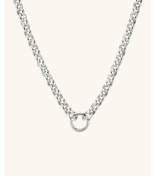 Bold Rolo Chain Charm Necklace