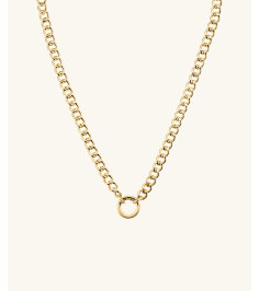 Curb Chain Charm Necklace