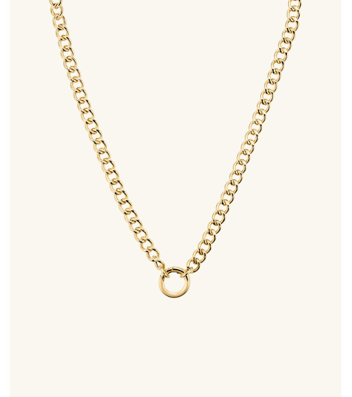 Curb Chain Charm Necklace