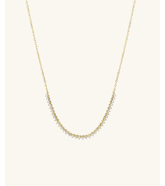 Diamond Half Tennis Necklace