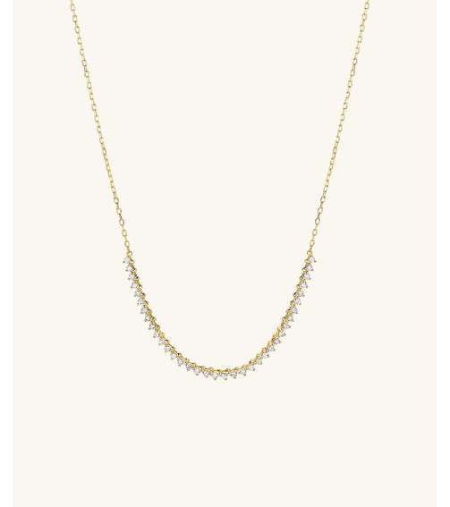 Diamond Half Tennis Necklace