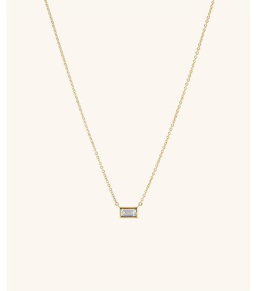 Lab Grown Diamond Baguette Necklace