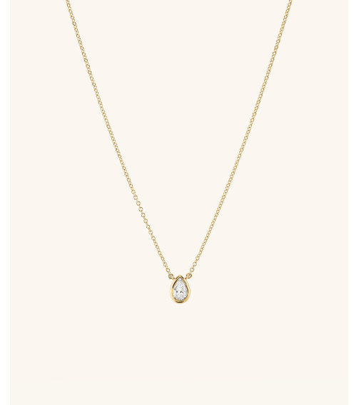 Lab Grown Diamond Pear Necklace