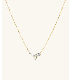 Lab Grown Sapphire Cluster Necklace