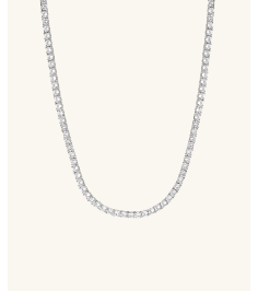 Lab Grown Sapphire Tennis Necklace