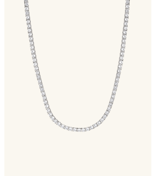 Lab Grown Sapphire Tennis Necklace