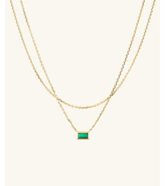 Layered Baguette Necklace