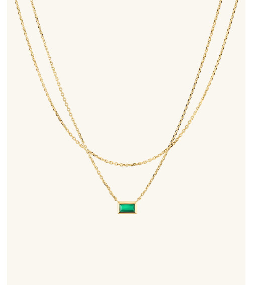 Layered Baguette Necklace