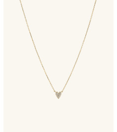 Mini Heart Pavé Diamond Necklace