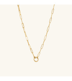 Paperclip Chain Charm Necklace Paperclip Chain Charm Necklace