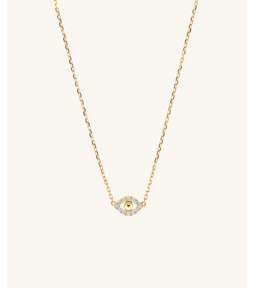 Pavé Diamond Evil Eye Necklace