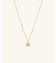 Pavé Diamond Sunburst Necklace