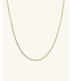 Zadie Bezel Lab Grown Sapphire Tennis Necklace