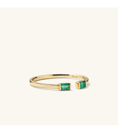 Baguette Smaragd Offener Ring