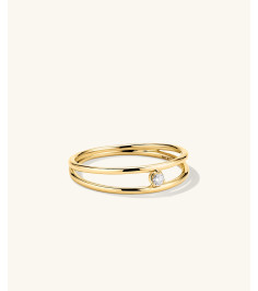 Diamond Double Stacker Ring