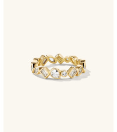 Edie Lab Grown Saphir Ewigkeitsring